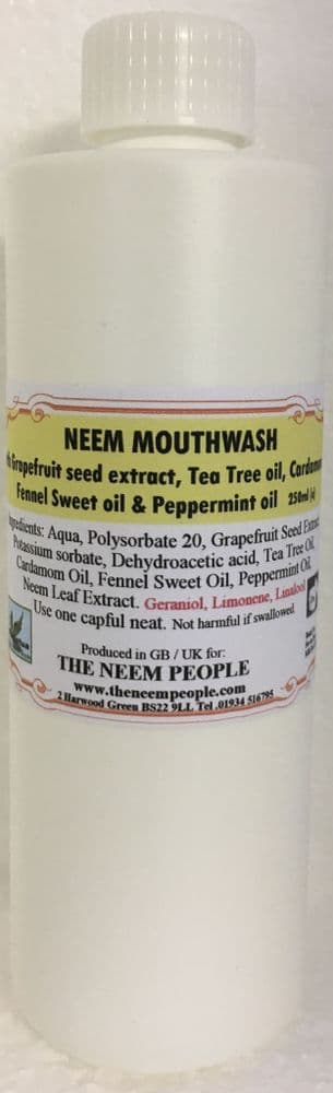 Neem & Tea Tree Mouthwash - The Neem People - 250ml