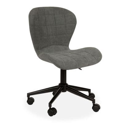 2x Grey Modern office Chair with Black office Legs