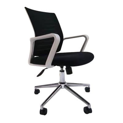 2x Stylish Black Office Chair with Swivel feet