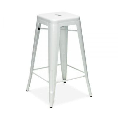 4x Tolix Metal Barstool Stackable Dining Barstool, White