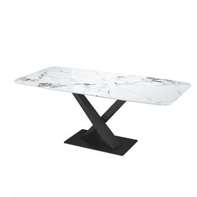Akananda Sintered Stone Dining Table -White