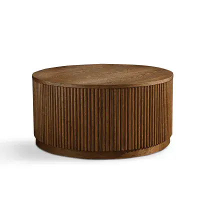 Allegro Walnut Wooden Round Coffee Table