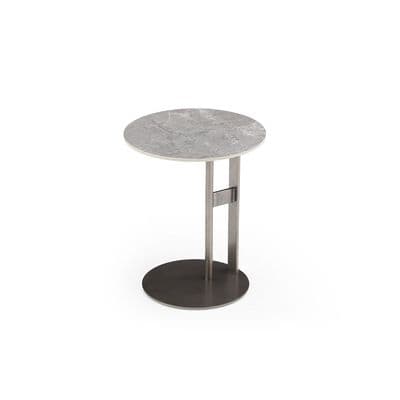 Angus Round Sintered Stone Side Table