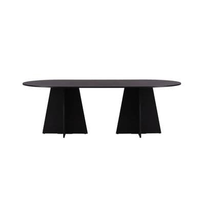 Black Bootcut Oval Dining Table