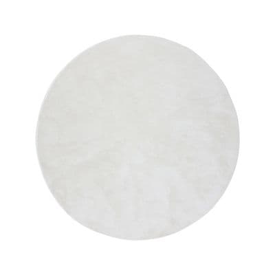 Blanca round Polyester Carpet , 200x200, White