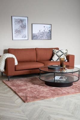 Bolero Sofa , 3,seater , Rusty Red