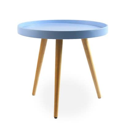 Capri Round Tray Table, Matte Blue 50cm