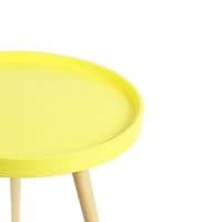 Capri Round Tray Table, Matte Yellow 50cm
