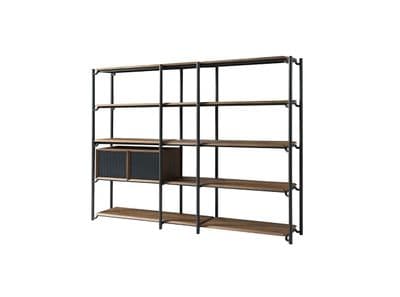 Carlo  Minimalism Walnut bookshelf