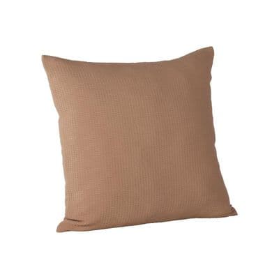Celine Cushion Cover Poly Waffle , Brown 50x50
