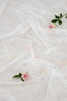 Daisy Curtain Polyester , White , 55x250