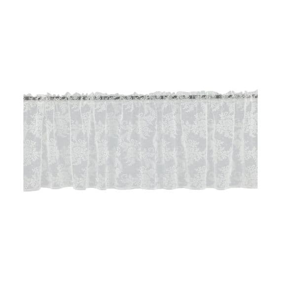 Daisy Curtain Polyester , White , 55x250