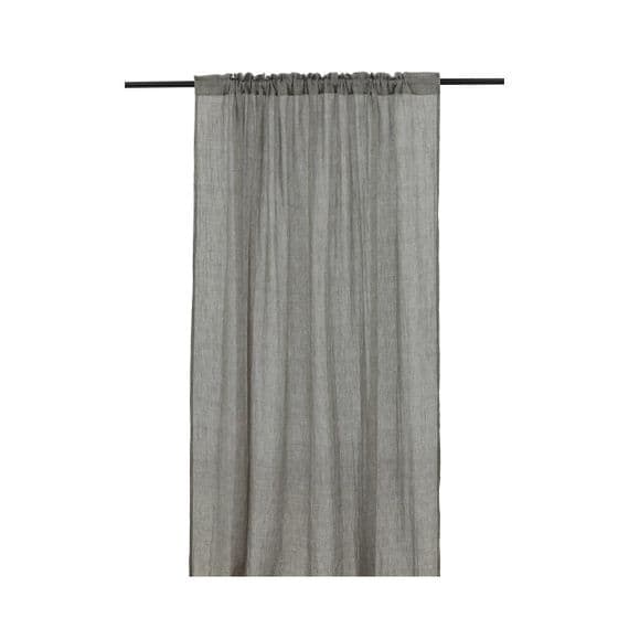 Elena Curtain Polyster , Black , 290x135