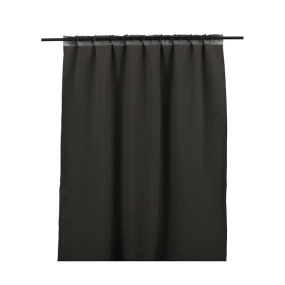 Evelyn Curtain Polyester blackout , Dark grey , 135x240
