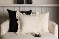 Hailey Cushion Cover Poly Velvet , White 50x50