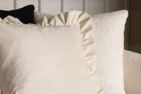 Hailey Cushion Cover Poly Velvet , White 50x50