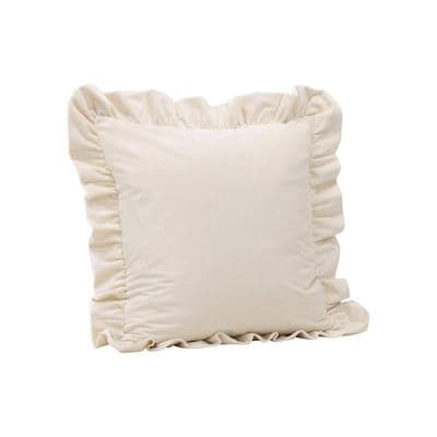 Hailey Cushion Cover Poly Velvet , White 50x50