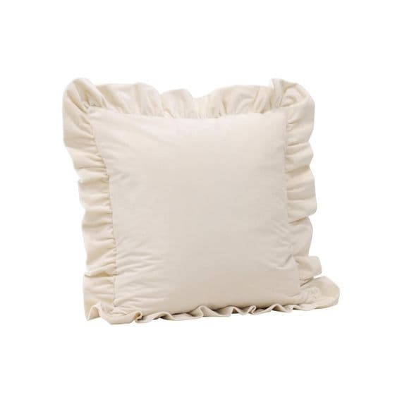 Hailey Cushion Cover Poly Velvet , White 50x50