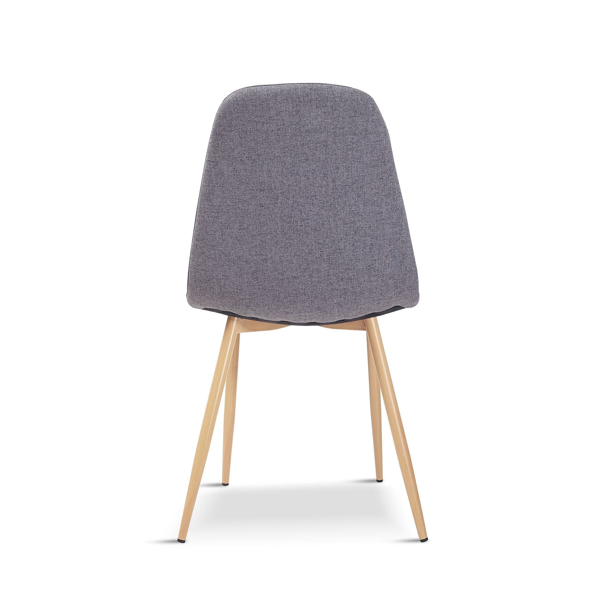 Home / Chairs / x4 New Mmilo Upholstered Eiffel Dining Chair Beech Effect leg light Grey x4 New