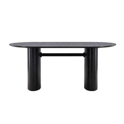 Isolde Oval Dining Table 180x75cm - Black