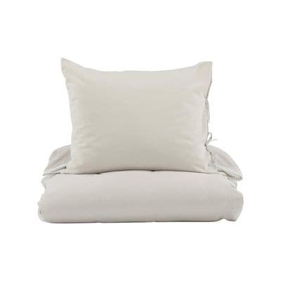 Jenna Bed Set cotton , Light Grey , 150x200