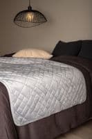 Jilly Bedspread Polyester, Light grey, 260x80