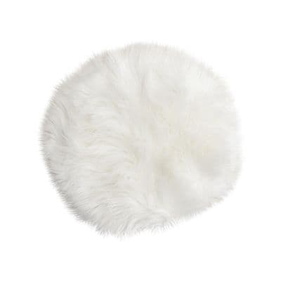 Katy Polyester, 34x34, Round,White