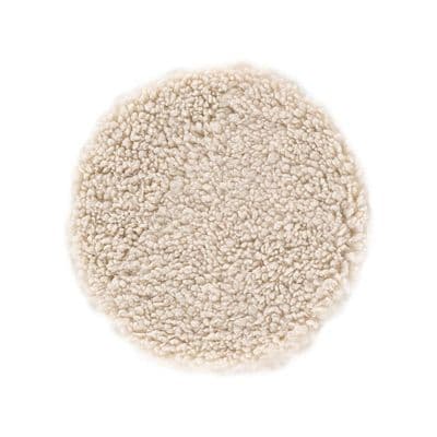 Katy  Polyester Teddy , 34x34,  Round,White