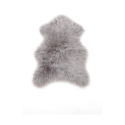 Katy Sheepskin Polyester , Grey , 60x90
