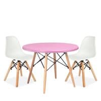 Kids Eiffel Style Round Table, Pink  60cm