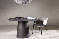 Lanzo Round Dining Table 120cm - Mocca