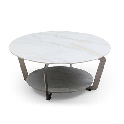 Laura Round Sintered Stone Coffee Table