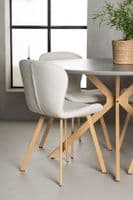 Lilja Dining Chair 2-pack - Oaklook / Beige Fabric