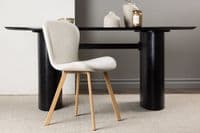 Lilja Dining Chair 2-pack - Oaklook / Beige Fabric