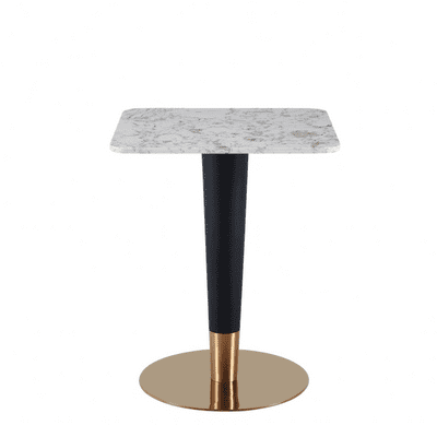 Mmilo New White Square Pantheon Dining Table Gold& Black leg-60cm