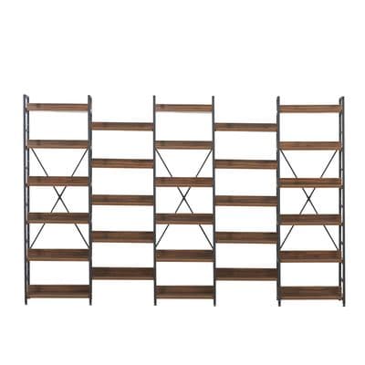 Mmilo Walnut MDF Joint set-3 bookshelf