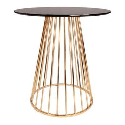 New Black Marble Effect Liverpool Bar table 93cm high- with Gold Legs