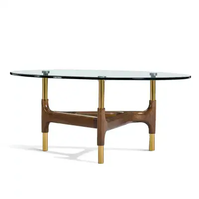 Osis Glass Top Round Coffee Table
