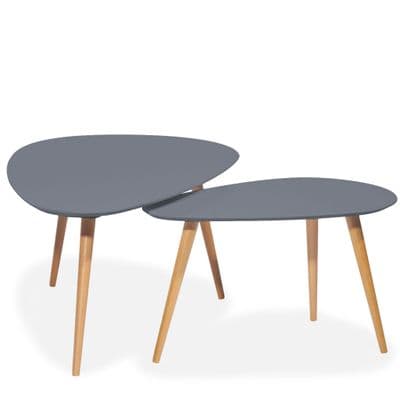 Petal Nest of Tables, Matte Grey