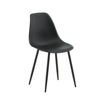 Polar Plastic Dining Chair 2 pack , Black