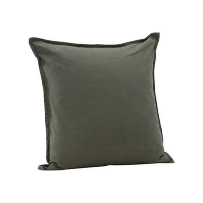 Ronja Cushion Cover Washed Cotton , Green 45x45