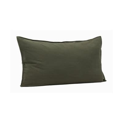 Ronja Cushion Cover Washed Cotton,Green,50x90
