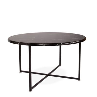 Round coffee table with Black marble top