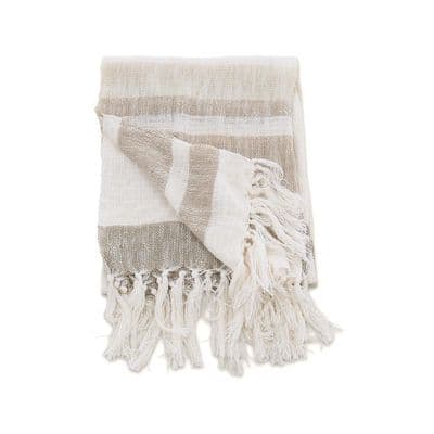 Sandy Throw Polyester , Beige, 170x130