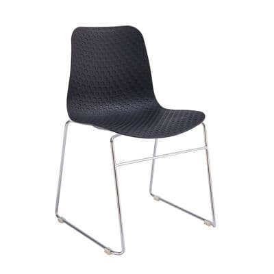 Set of 4 Stackable Alex Chairs-Black