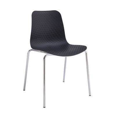 Set of 4 Stackable Ridely Chairs-Black