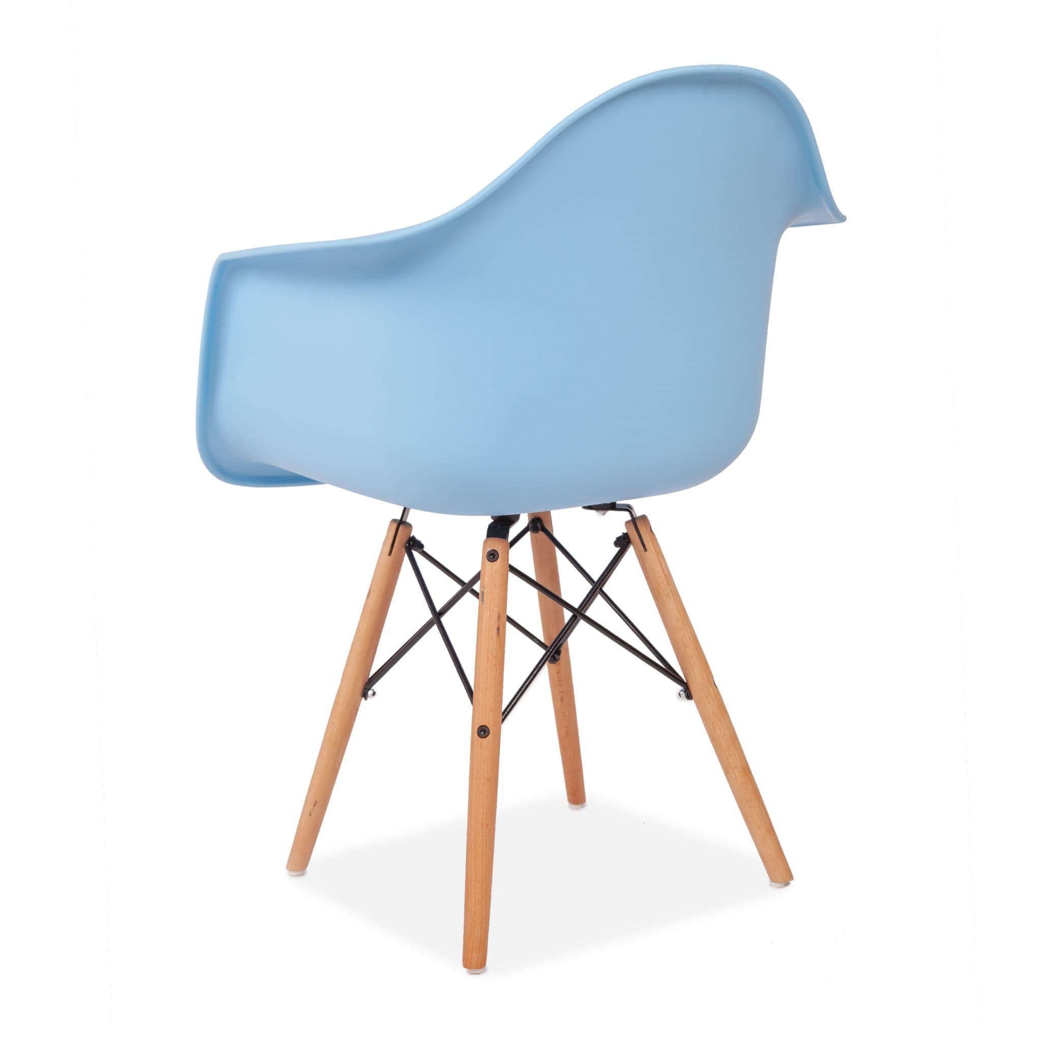 Set of Two Child s Eiffel Style Plastic Arm Chair Blue