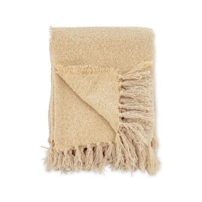 Stanly Throw Polyester , Sand , 170x130