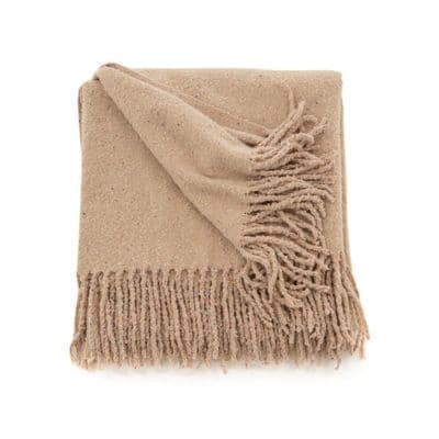 Tilly Throw Polyster, Beige , 170x130