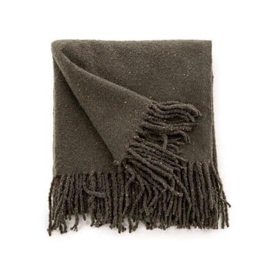 Tilly Throw Polyster, Dark grey , 170x130